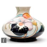 Emma Bossons - Moorcroft Pottery - A vase of compressed form decorated in the Thoughts in Flight