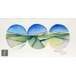Emma Bossons - Moorcroft Pottery - An original watercolour design of three roundels forming a