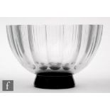 Simon Gate - Orrefors - A 1930s crystal glass bowl designed by Simon Gate, facet cut and polished