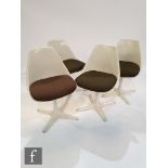 Maurice Burke - Arkana - A set of four Model 115 moulded white plastic swivel chairs. (4)