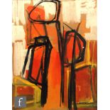 Neville Hickman (Late 20th Century) - Abstract figures, gouache, framed, 31cm x 23cm, frame size