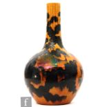A Chinese late Qing Dynasty (1664-1912) Tianqiuping vase, the bulbous body rising to a shaft neck,