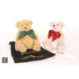 Two Steiff teddy bears, 2008 Steiff Club Annual Edition, gold blond mohair, button to ear with white