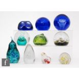 A group of 20th Century glass paperweights, to include examples by Wedgwood, Caithness and others,