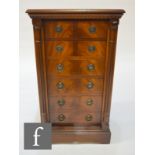 A late 20th Century replica mahogany Wellington chest fitted with and arrangement of eight drawers