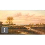 J. B. COOK (LATE 19TH CENTURY) - Figures on a country road, oil on canvas, signed indistinctly and