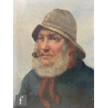 DAVID W. HADDON, RBA (1859-1914) - Portrait of a fisherman, oil on board, signed, framed, 30cm x