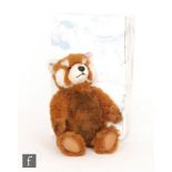 A 2009 Steiff Red Panda Ted, button in ear with white tag 663253, reddish brown alpaca, limited