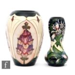 A Moorcroft Pottery vase decorated in the Foxglove pattern designed by Rachel Bishop, height 18cm