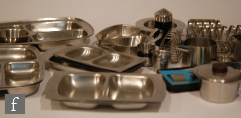 A collection of assorted Robert Welch Old Hall stainless steel to include toast racks, gravy and - Image 3 of 4