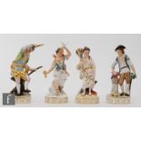 A set of four later 20th Century Royal Crown Derby figures modelled as the elements, Water, Fire,