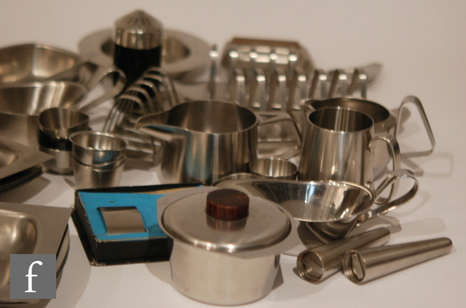 A collection of assorted Robert Welch Old Hall stainless steel to include toast racks, gravy and - Image 4 of 4