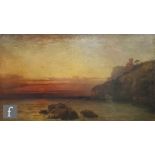 ATTRIBUTED TO GEORGE EDWARDS HERING (1805-1879) - A Mediterranean coastal landscape at sunset, oil