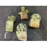 Four acanthus and foliate carved corbel stones or bosses, S/D. (4)