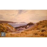 TOM ROWDEN (1842-1926) - An extensive coastal landscape, watercolour, signed, framed, 22cm x 37cm,