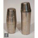 Unknown - Two later 20th Century stainless steel cocktail shakers, the first stamped Gense Stainless