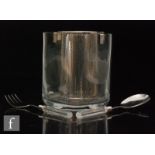A later 20th Century Orrefors Sven wine cooler, the clear glass of rounded square section, with