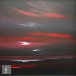 JONATHAN SHAW (B.1959) - Sunset, acrylic on board, bears De Montfort Fine Art label verso, framed,