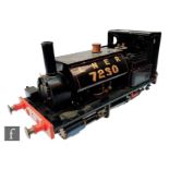 A 5" gauge live steam 0-4-0 LNER black tank locomotive '7230' , length 62cm, with boiler certificate