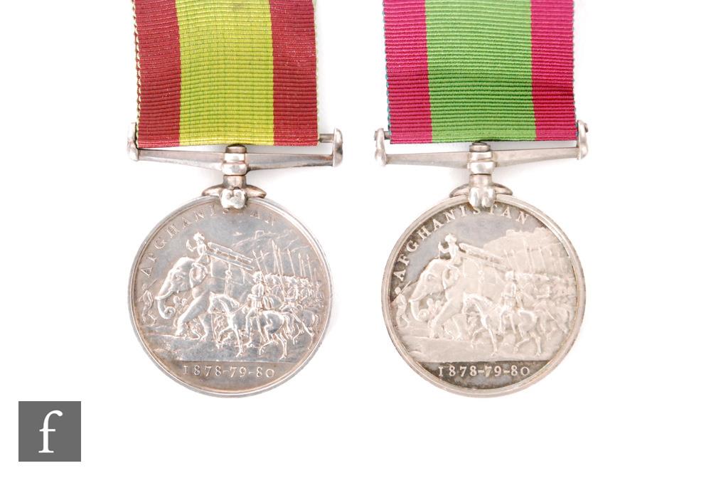 Two Victorian Afganistan Medals to 853 Pte 1831 Pte J. Leach 2/11th Regt and 2152 Drummer F. - Image 2 of 3