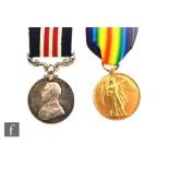 A World War One Military Medal and a Civilisation Medal to 49157 Cpl J.C Dumbell 7/8 F. Co. R.E. (