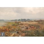 FREDERICK WILLIAM NEWTON WHITEHEAD (1853-1938) - Cattle in an estuary scene, Poole, oil on canvas,