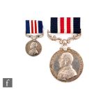 A Military Medal to 48899 Sapper W. Unsworth 201/FD:Co R.E. with a dress miniature. Mentioned in the