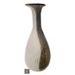 A post war Italian Murano glass vase in the manner of Dino Martens, of ovoid form with tall collar