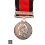 A Natal Rebellion Medal 1906 bar to Trooper R.F Hayes Natal Police.