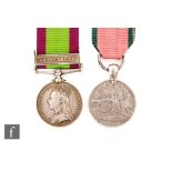 An Afghanistan Medal with Ahmed Khel bar to Han Jedah 2nd Sikh Infantry with a Turkish Crimea