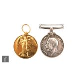 A World War One British War Medal and Victory Medal pair awarded to S. Nurse L. Robinson. (2)