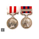 An Indian Mutiny Medal 1858 to Gunr Alfred Hopwood 6th Bn Bengal Art, with an India General