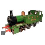 A 5" gauge live steam 0-6-0 LNER Simplex tank locomotive No 5634 in green livery with two boiler
