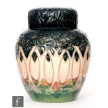 A Moorcroft Pottery ginger jar and cover decorated in the Cluny pattern designed by Sally Tuffin,