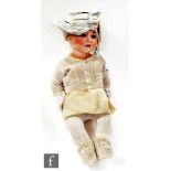 A 1930s Schoenau & Hoffmeister (Porzellanfabrik Burggrub) character baby bisque socket head doll,