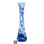A William Moorcroft for James Macintyre & Co Florian Ware vase of slender form with waved rim edge