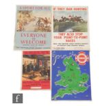 Three British Field Sports Society pictorial advertising posters titled 'Everyone is Welcome', 'If