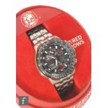 A gentleman's stainless steel Citizen Eco Drive Royal Air Force Red Arrows wrist watch, white batons