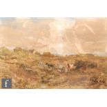 WILLIAM BENNETT (1811-1871) - A cart on a heathland track, watercolour, signed and dated 1855,