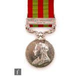 An India Medal with Punjab Frontier 1897-98 bar to 2209 Pte L. Lambert 3rd 13th Rif Bde.