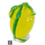 A later 20th Century Murano glass sculpture in the form of a stylised bullfrog with wide mouth,