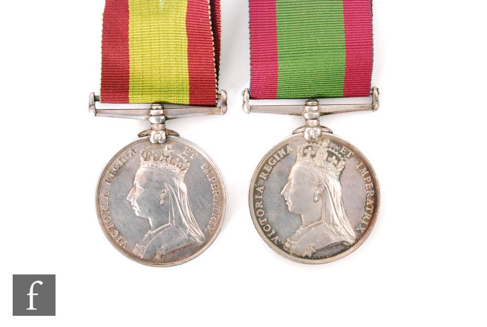 Two Victorian Afganistan Medals to 853 Pte 1831 Pte J. Leach 2/11th Regt and 2152 Drummer F.