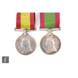 Two Victorian Afganistan Medals to 853 Pte 1831 Pte J. Leach 2/11th Regt and 2152 Drummer F.