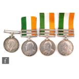 Three King's South Africa Medals each with South Africa 1901, 1902 bars to 3263 Pte F McDonald 1st