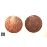 Two Charles II to William III Crowns, 1681 fourth bust Tertio and 1696. (2)