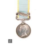 A Crimea Medal with Sebastopol bar to Lieut H.F Williams 56th Reg.