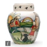 A Moorcroft Pottery ginger jar and cover decorated in the Daddy Won't Buy Me A Bow Wow pattern by