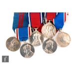 Three 1935 Jubilee Medals, two 1937 Coronation Medals and a 1953 Coronation Medal. (6)