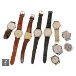 Ten assorted Gentleman's stainless steel and gilt metal wrist watches to include Buler and Ingersoll