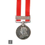 A Victorian Canada General Service Medal with Fenian Raid 1866 to Ptr G.S. Mitchell 1st Grandby I.